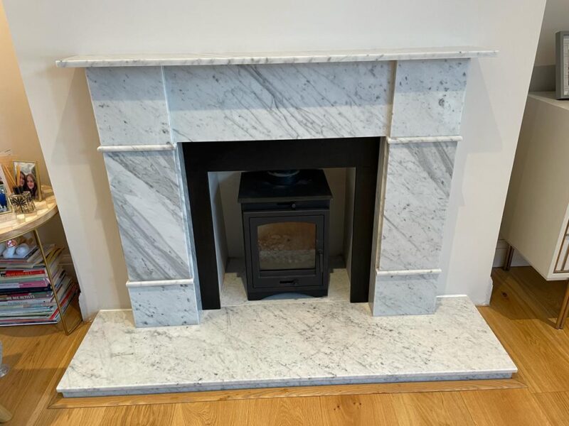 20mm Carrara Marble Fireplace